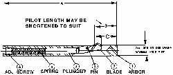 Cogsdill Tool - 39/64" Hole, No. 4 Blade, Type B Power Deburring Tool - One Piece, 6.44" OAL, 0.9" Pilot, 1.31" from Front of Tool to Back of Blade - Best Tool & Supply