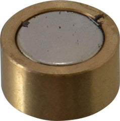 Mag-Mate - 1/2" Diam x 1/4" High, 2.13 Lb Average Pull Force, 4-1/4 Lb Max Pull Force, Neodymium Rare Earth Shielded Magnet - 0.062" Shielding Wall Thickness - Best Tool & Supply