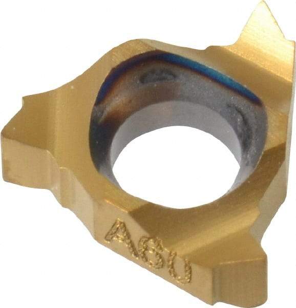 Carmex - 06IR Internal Right Hand 48-20 Partial Profile 60° Laydown Threading Insert - Grade BXC, TiN Coated Carbide - Best Tool & Supply