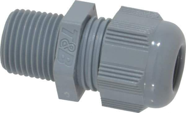 Thomas & Betts - 3/8" Trade, Nylon Threaded Straight Liquidtight Conduit Cable Gland - Noninsulated - Best Tool & Supply