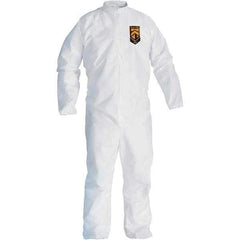 KleenGuard - Size 3XL SMS General Purpose Coveralls - White, Zipper Closure, Open Cuffs, Open Ankles, Serged Seams - Best Tool & Supply