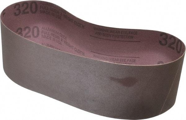 Tru-Maxx - 3" Wide x 24" OAL, 320 Grit, Aluminum Oxide Abrasive Belt - Aluminum Oxide, Extra Fine, Coated - Best Tool & Supply