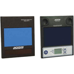 Jackson Safety - 4" Wide x 5" High, Lens Shade 9 to 13, Auto-Darkening Lens - Blue, Vertical Mount - Best Tool & Supply