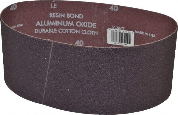 Norton - 4" Wide x 24" OAL, 40 Grit, Aluminum Oxide Abrasive Belt - Aluminum Oxide, Coarse, Coated, X Weighted Cloth Backing, Series R228 - Best Tool & Supply