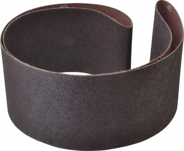 Norton - 4" Wide x 54" OAL, 40 Grit, Aluminum Oxide Abrasive Belt - Aluminum Oxide, Coarse, Coated, X Weighted Cloth Backing, Series R228 - Best Tool & Supply