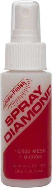 Accu-Finish - 2 oz Diamond Spray Compound - Grade Extra Fine, 14,000 Grit, Clear, Use on Cast Iron & Ceramic - Best Tool & Supply