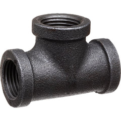 Black Pipe Fittings; Fitting Type: Tee; Fitting Size: 1″; Material: Malleable Iron; Finish: Black; Fitting Shape: Tee; Thread Standard: NPT; Connection Type: Threaded; Lead Free: No; Standards: ASME ™B1.2.1;  ™ASME ™B16.3