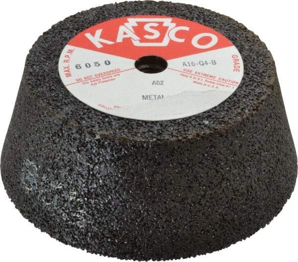 Made in USA - 6" Diam, 2" Overall Thickness, 62 Grit, Type 11 Tool & Cutter Grinding Wheel - Medium Grade, Aluminum Oxide, Q Hardness, 6,050 RPM - Best Tool & Supply