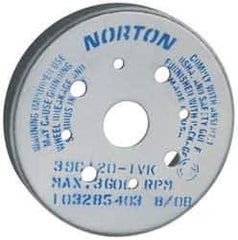 Norton - 6" Diam, 1-1/4" Hole Size, 1" Overall Thickness, 100 Grit, Type 2 Tool & Cutter Grinding Wheel - Fine Grade, Silicon Carbide, H Hardness - Best Tool & Supply