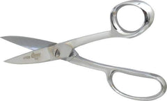 Clauss - 2-3/4" LOC, 8-1/4" OAL Chrome Plated High Leverage Shears - Ambidextrous, Straight Handle, For General Purpose Use - Best Tool & Supply