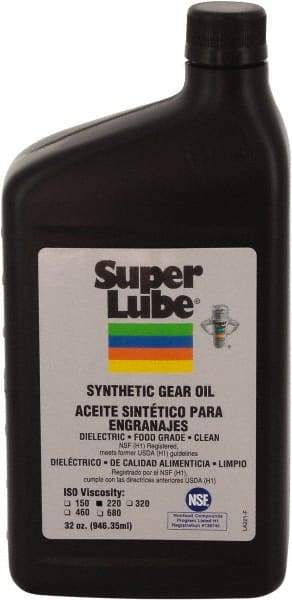 Synco Chemical - 0.25 Gal Bottle, Synthetic Gear Oil - -45°F to 450°F, ISO 220 - Best Tool & Supply