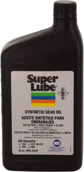 Synco Chemical - 0.25 Gal Bottle, Synthetic Gear Oil - -45°F to 450°F, ISO 320 - Best Tool & Supply