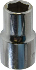 Blackhawk by Proto - 1/2" Drive, Standard Hand Socket - 6 Points, 1-1/2" OAL, Chrome Finish - Best Tool & Supply