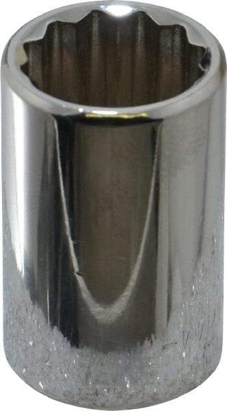 Blackhawk by Proto - 1/2" Drive, Standard Hand Socket - 12 Points, 1-1/2" OAL, Chrome Finish - Best Tool & Supply