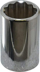 Blackhawk by Proto - 1/2" Drive, Standard Hand Socket - 12 Points, 1-1/2" OAL, Chrome Finish - Best Tool & Supply