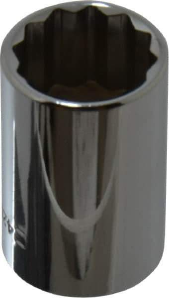 Blackhawk by Proto - 1/2" Drive, Standard Hand Socket - 12 Points, 1-1/2" OAL, Chrome Finish - Best Tool & Supply