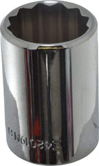 Blackhawk by Proto - 1/2" Drive, Standard Hand Socket - 12 Points, 1-1/2" OAL, Chrome Finish - Best Tool & Supply