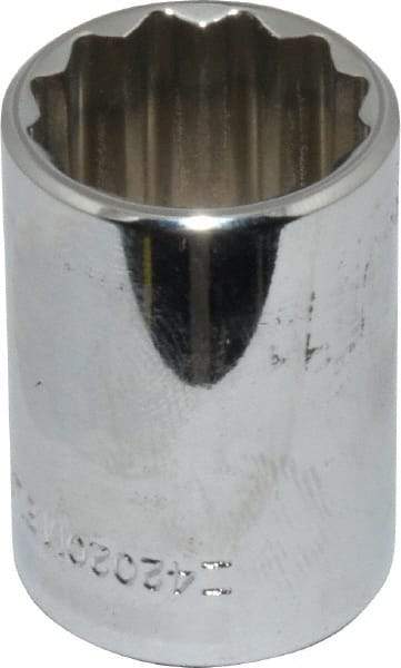 Blackhawk by Proto - 1/2" Drive, Standard Hand Socket - 12 Points, 1-1/2" OAL, Chrome Finish - Best Tool & Supply