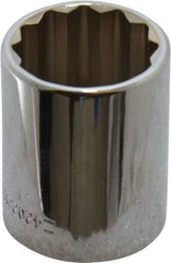 Blackhawk by Proto - 1/2" Drive, Standard Hand Socket - 12 Points, 1-1/2" OAL, Chrome Finish - Best Tool & Supply