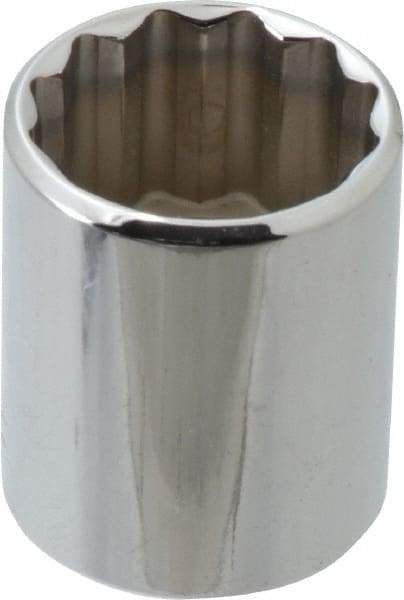 Blackhawk by Proto - 1/2" Drive, Standard Hand Socket - 12 Points, 1-1/2" OAL, Chrome Finish - Best Tool & Supply