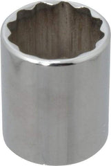 Blackhawk by Proto - 1/2" Drive, Standard Hand Socket - 12 Points, 1-3/4" OAL, Chrome Finish - Best Tool & Supply