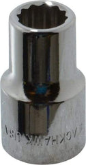 Blackhawk by Proto - 1/2" Drive, Standard Hand Socket - 12 Points, 1-1/2" OAL, Chrome Finish - Best Tool & Supply