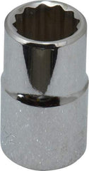 Blackhawk by Proto - 1/2" Drive, Standard Hand Socket - 12 Points, 1-1/2" OAL, Chrome Finish - Best Tool & Supply