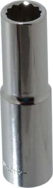 Blackhawk by Proto - 1/2" Drive, Deep Hand Socket - 12 Points, 3-3/32" OAL, Chrome Finish - Best Tool & Supply