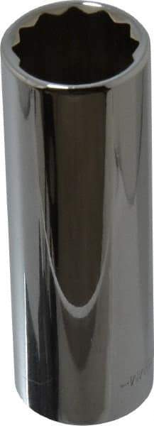 Blackhawk by Proto - 1/2" Drive, Deep Hand Socket - 12 Points, 3-3/32" OAL, Chrome Finish - Best Tool & Supply