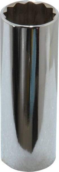 Blackhawk by Proto - 1/2" Drive, Deep Hand Socket - 12 Points, 3-3/32" OAL, Chrome Finish - Best Tool & Supply