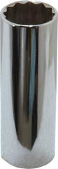 Blackhawk by Proto - 1/2" Drive, Deep Hand Socket - 12 Points, 3-3/32" OAL, Chrome Finish - Best Tool & Supply