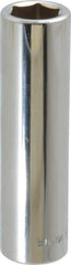 Blackhawk by Proto - 1/2" Drive, Deep Hand Socket - 6 Points, 3-3/32" OAL, Chrome Finish - Best Tool & Supply