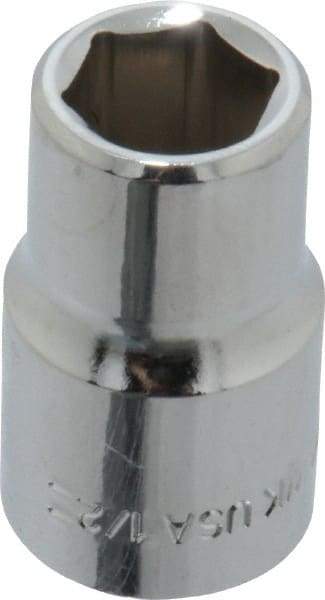 Blackhawk by Proto - 1/2", 1/2" Drive, Standard Hand Socket - 6 Points, 1-1/2" OAL, Chrome Finish - Best Tool & Supply