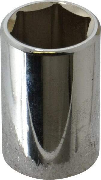 Blackhawk by Proto - 11/16", 1/2" Drive, Standard Hand Socket - 6 Points, 1-1/2" OAL, Chrome Finish - Best Tool & Supply