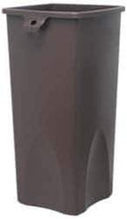 Rubbermaid - 23 Gal Brown Square Trash Can - Polyethylene, 30.9" High x 16-1/2" Long x 15-1/2" Wide - Best Tool & Supply