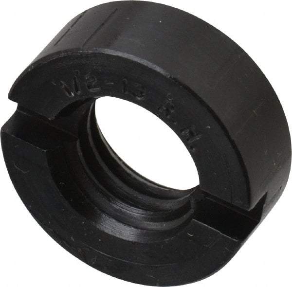 Sopko - 7/8" Diam Grinding Wheel Spindle Slotted Nut - 1/2-13 Thread Size, Right Handed, 5/16" Thick - Best Tool & Supply