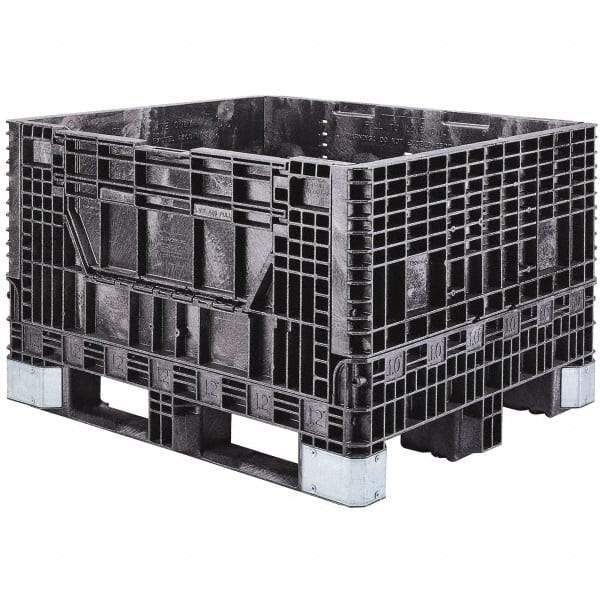 Akro-Mils - 47-5/8" Long x 39-3/4" Wide x 33-7/8" High Polyethylene Collapsible Bulk Box Container with 2 Gates - 2,500 Lb. Load Capacity - Best Tool & Supply