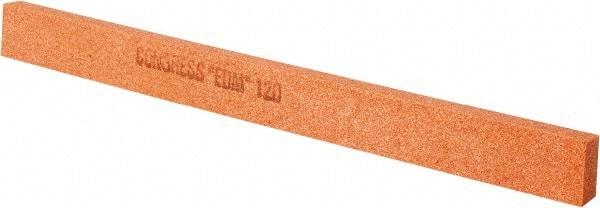 Made in USA - 120 Grit Aluminum Oxide Rectangular Polishing Stone - Fine Grade, 1/2" Wide x 6" Long x 1/4" Thick - Best Tool & Supply