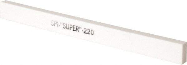 Made in USA - 220 Grit Aluminum Oxide Rectangular Polishing Stone - Very Fine Grade, 1/2" Wide x 6" Long x 1/4" Thick - Best Tool & Supply