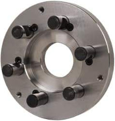 Buck Chuck Company - Adapter Back Plate for 8" Diam Self Centering Lathe Chucks - D1-6 Mount, 2.39" Through Hole Diam, 6.283mm ID, 7.87" OD, 0.985" Flange Height, Steel - Best Tool & Supply