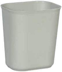 Rubbermaid - 14 Qt Gray Rectangle Trash Can - Fiberglass, 12-1/4" High x 11-1/8" Long x 8-1/4" Wide - Best Tool & Supply