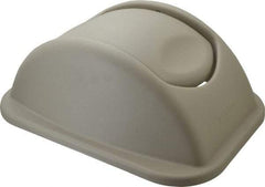 Rubbermaid - Dome Lid for Use with Rectangular Trash Cans - Beige, Polypropylene, For Untouchable Trash Cans - Best Tool & Supply