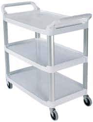 Rubbermaid - 300 Lb Capacity, 20" Wide x 40-5/8" Long x 38-13/16" High Standard Utility Cart - 3 Shelf, Plastic - Best Tool & Supply