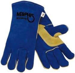 MCR Safety - Size XL Cotton/Foam Lined Cowhide Welding Glove - 13" OAL, Slip-On Cuff, Wing Thumb, For General Welding - Best Tool & Supply