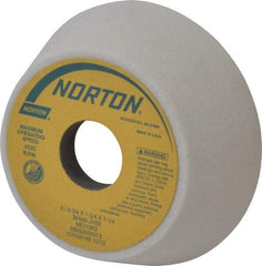 Norton - 5" Diam, 1-1/4" Hole Size, 1-3/4" Overall Thickness, 60 Grit, Type 11 Tool & Cutter Grinding Wheel - Medium Grade, Aluminum Oxide, J Hardness, Vitrified Bond, 4,585 RPM - Best Tool & Supply