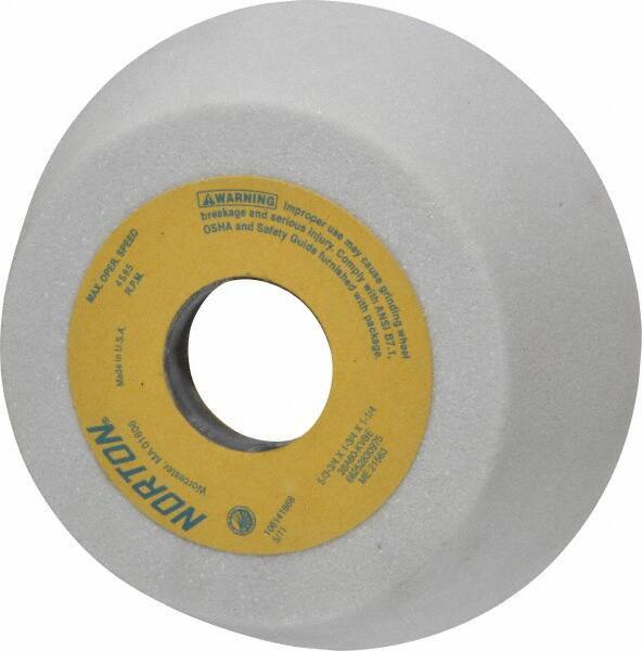 Norton - 5" Diam, 1-1/4" Hole Size, 1-3/4" Overall Thickness, 60 Grit, Type 11 Tool & Cutter Grinding Wheel - Medium Grade, Aluminum Oxide, K Hardness, Vitrified Bond, 4,585 RPM - Best Tool & Supply