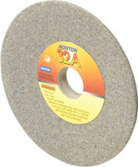 Norton - 4" Diam, 3/4" Hole Size, 1/2" Overall Thickness, 60 Grit, Type 12 Tool & Cutter Grinding Wheel - Medium Grade, Aluminum Oxide, K Hardness, Vitrified Bond, 6,210 RPM - Best Tool & Supply