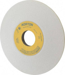 Norton - 6" Diam, 1-1/4" Hole Size, 1/2" Overall Thickness, 60 Grit, Type 12 Tool & Cutter Grinding Wheel - Medium Grade, Aluminum Oxide, K Hardness, Vitrified Bond, 4,140 RPM - Best Tool & Supply