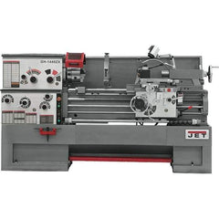 Jet - 14" Swing, 40" Between Centers, 230/460 Volt, Triple Phase Engine Lathe - 7MT Taper, 7-1/2 hp, 42 to 1,800 RPM, 3-1/8" Bore Diam, 40" Deep x 46-7/8" High x 97-1/2" Long - Best Tool & Supply