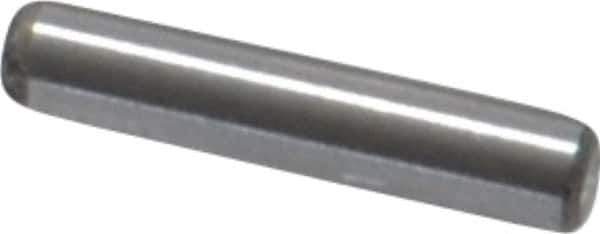 Value Collection - 1/16" Diam x 5/16" Pin Length Grade 8 Alloy Steel Standard Dowel Pin - C 50-58 Hardness, 800 Lb Breaking Strength, 1 Beveled & 1 Rounded End - Best Tool & Supply